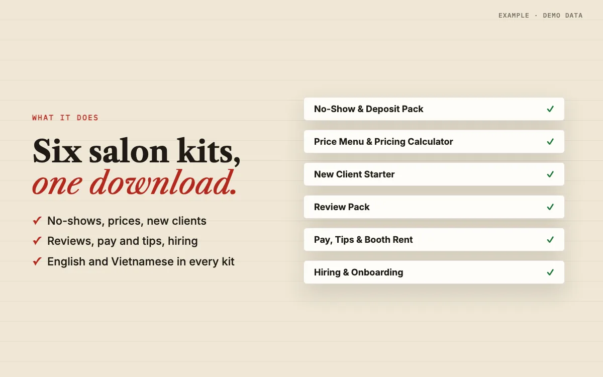 Salon Owner Pack: what it does for your business